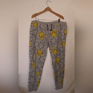 Pokemon Pikachu Grey & Yellow Lounge Joggers XL